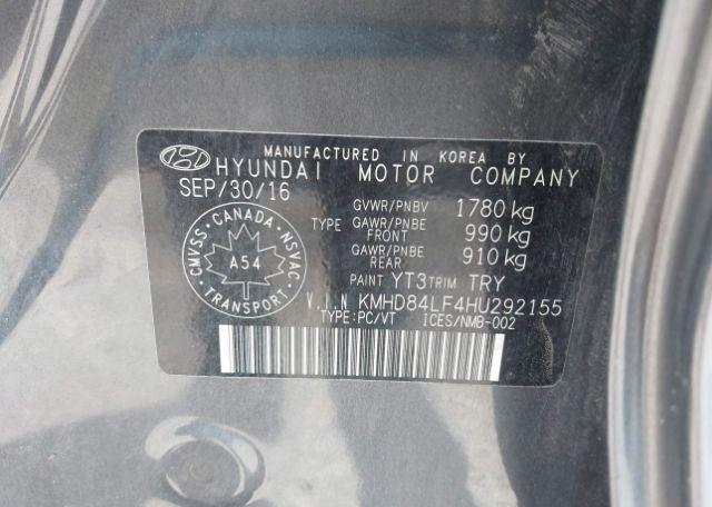 2017 HYUNDAI ELANTRA GL