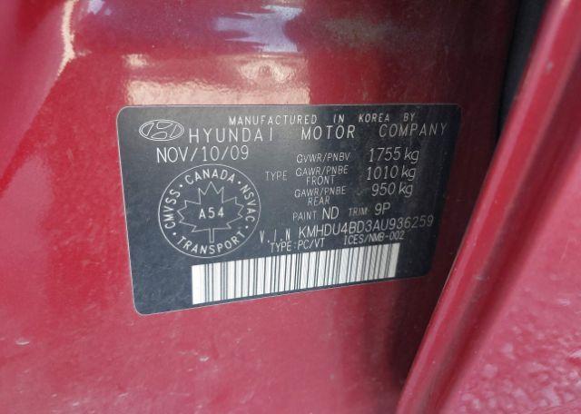 2010 HYUNDAI ELANTRA GL