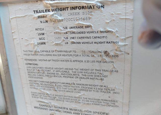 2012 Outdoor RV MFG CREEKSIDE