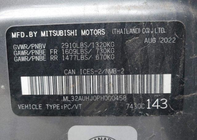 2023 MITSUBISHI MIRAGE ES