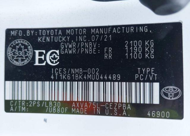 2021 TOYOTA CAMRY XSE