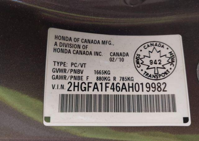 2010 HONDA CIVIC DX-G