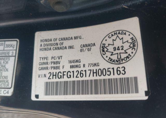 2007 HONDA CIVIC LX