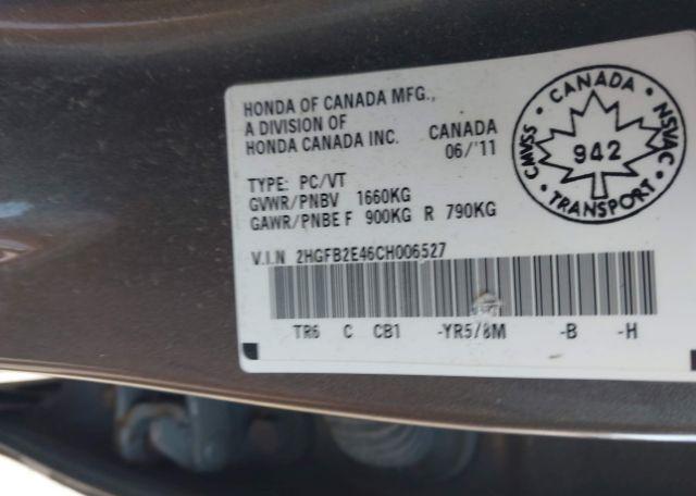 2012 HONDA CIVIC LX