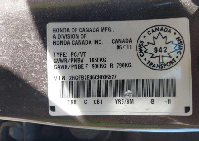 2012 HONDA CIVIC LX