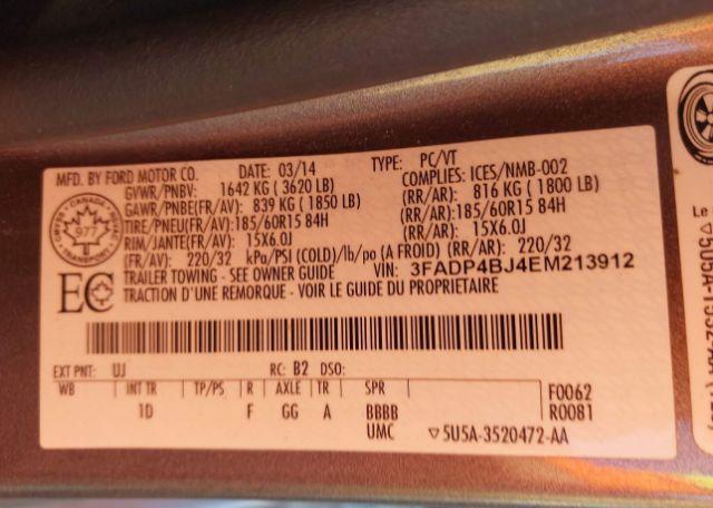 2014 FORD FIESTA SE