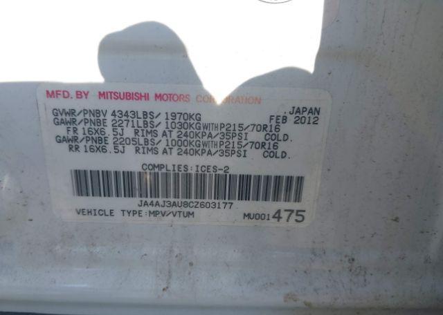 2012 MITSUBISHI RVR SE