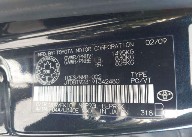 2009 TOYOTA YARIS