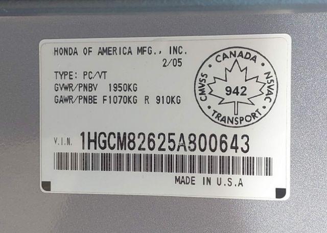 2005 HONDA ACCORD EX V6