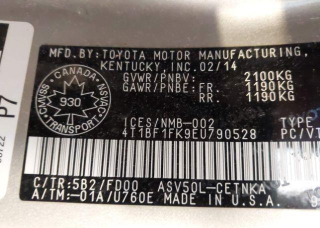 2014 TOYOTA CAMRY