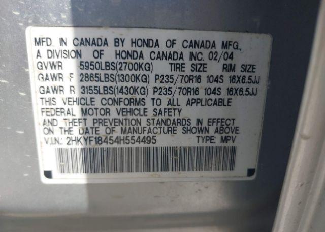 2004 HONDA PILOT EX