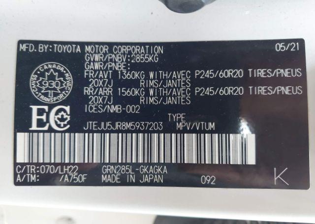 2021 TOYOTA 4RUNNER
