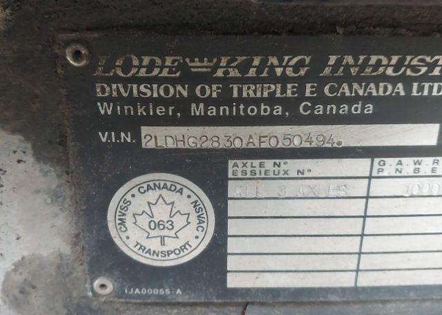 2010 LODE KING INDUSTRIES HGF