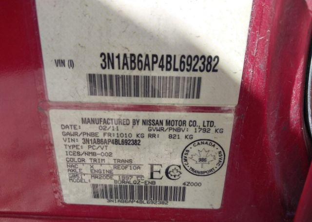 2011 NISSAN SENTRA 2.0