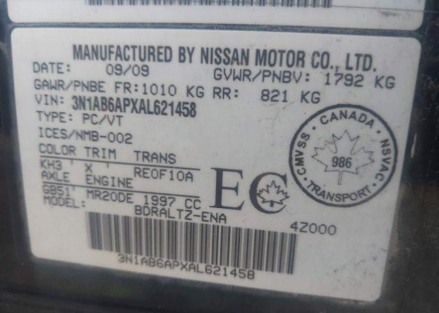 2010 NISSAN SENTRA 2.0S