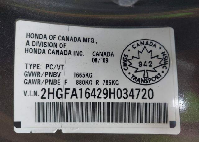 2009 HONDA CIVIC DX-G