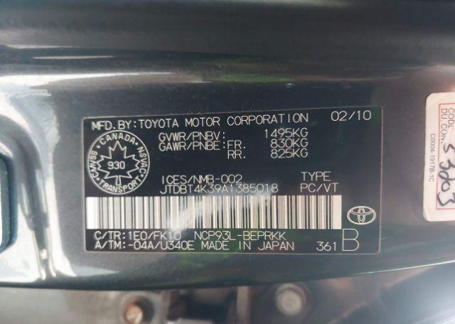 2010 TOYOTA YARIS
