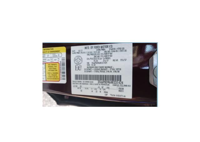 2017 FORD FUSION PLATINUM