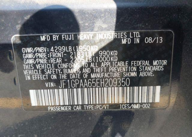 2014 SUBARU impreza 2.0I
