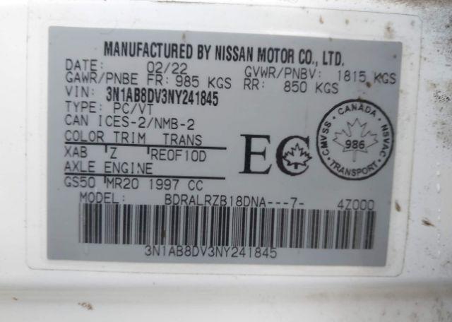 2022 NISSAN SENTRA SR