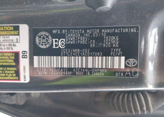 2010 TOYOTA MATRIX