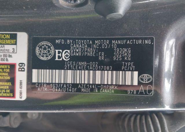 2010 TOYOTA MATRIX