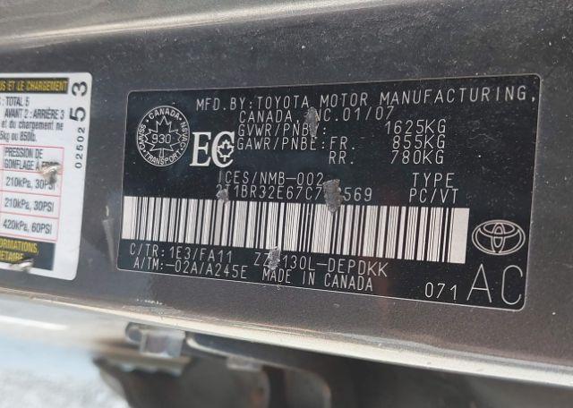 2007 TOYOTA COROLLA CE