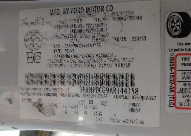 2010 FORD FUSION SEL