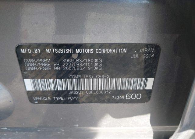 2015 MITSUBISHI LANCER DE