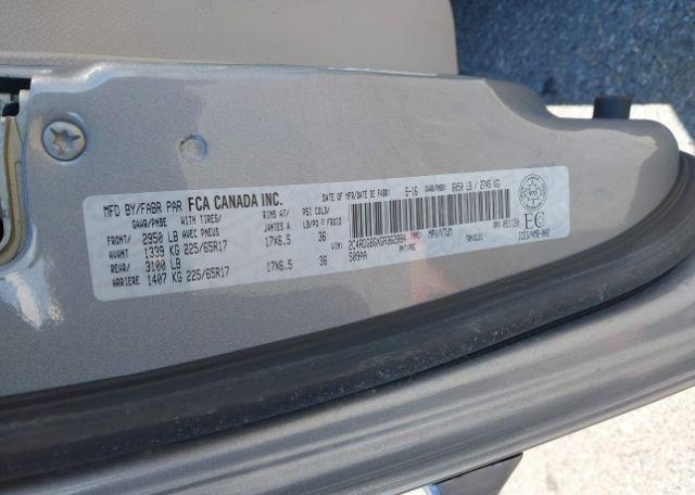 2016 DODGE GRAND CARAVAN SE
