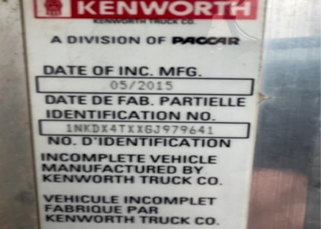 2016 KENWORTH CONSTRUCTION T800