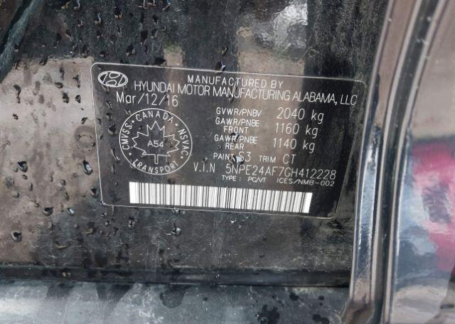 2016 HYUNDAI SONATA SE