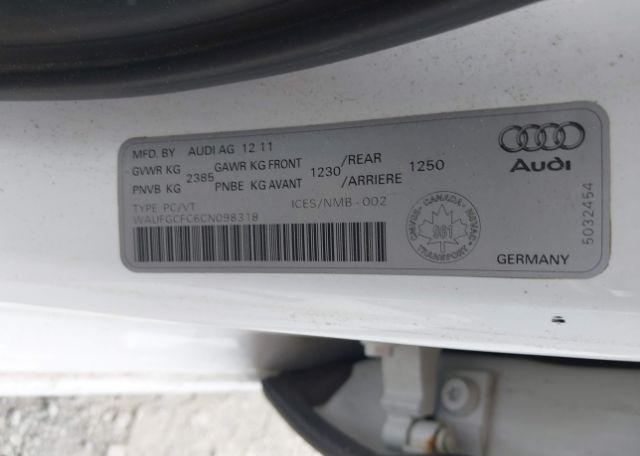 2012 AUDI A6 3.0 PREMIUM