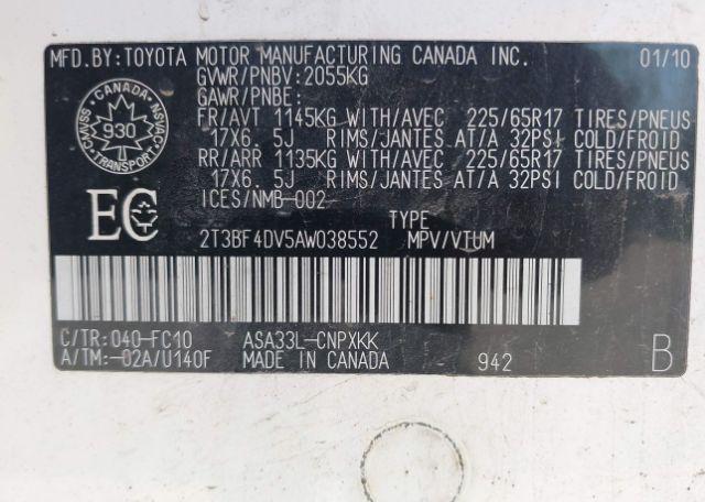 2010 TOYOTA RAV4