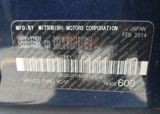 2014 MITSUBISHI lancer se