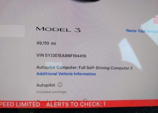 2022 TESLA MODEL 3