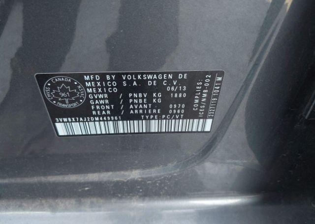 2013 VOLKSWAGEN JETTA 2.5L COMFORTLINE