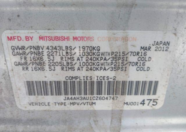2012 MITSUBISHI RVR ES