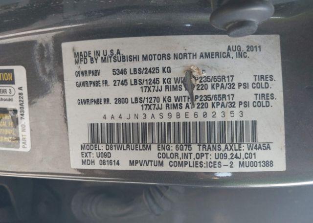 2011 MITSUBISHI ENDEAVOR SE