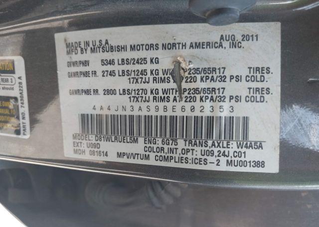 2011 MITSUBISHI ENDEAVOR SE