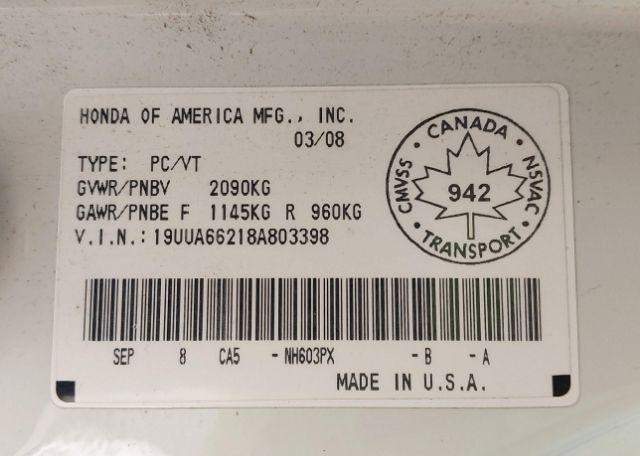 2008 ACURA TL