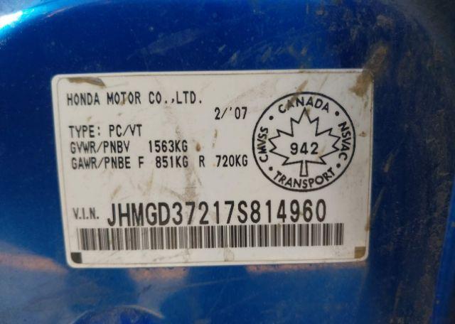 2007 HONDA FIT DX