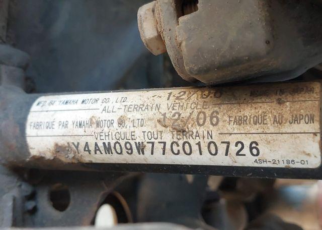 2007 YAMAHA YFM700 FWAD