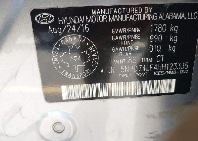 2017 HYUNDAI ELANTRA LE