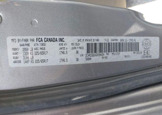 2016 DODGE GRAND CARAVAN SE