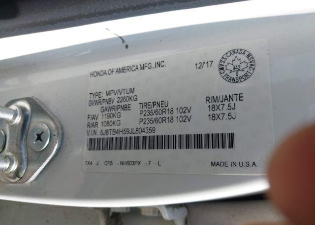 2018 ACURA RDX TECH