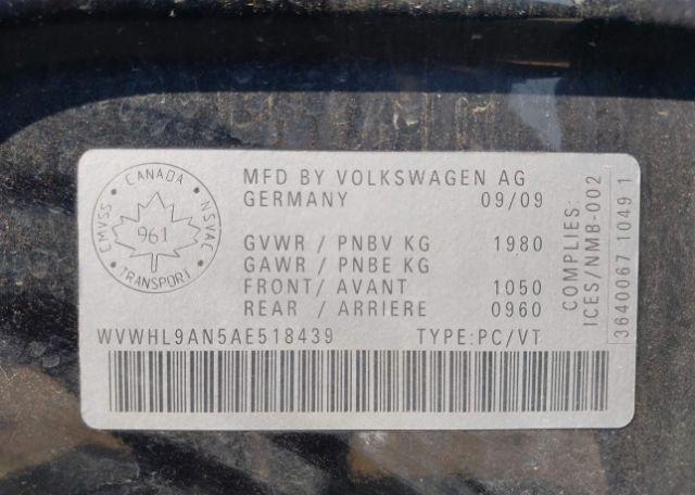 2010 VOLKSWAGEN CC LUXURY