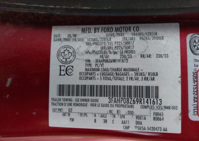 2009 FORD FUSION SEL