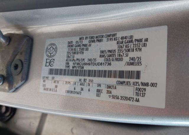 2013 FORD ESCAPE SEL