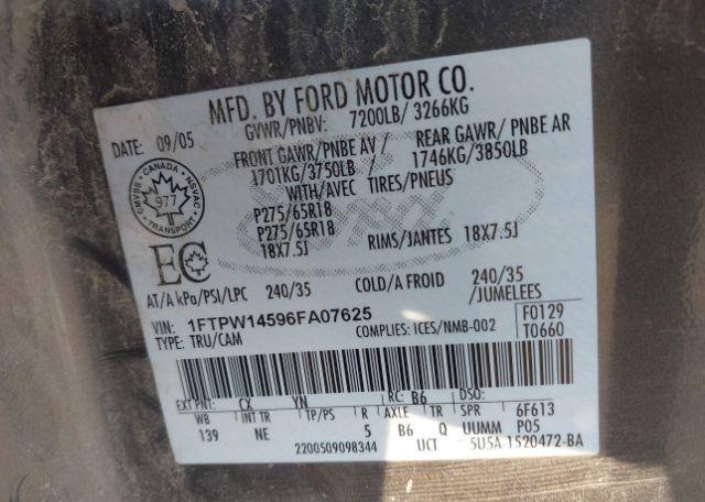 2006 FORD F-150 FX4
